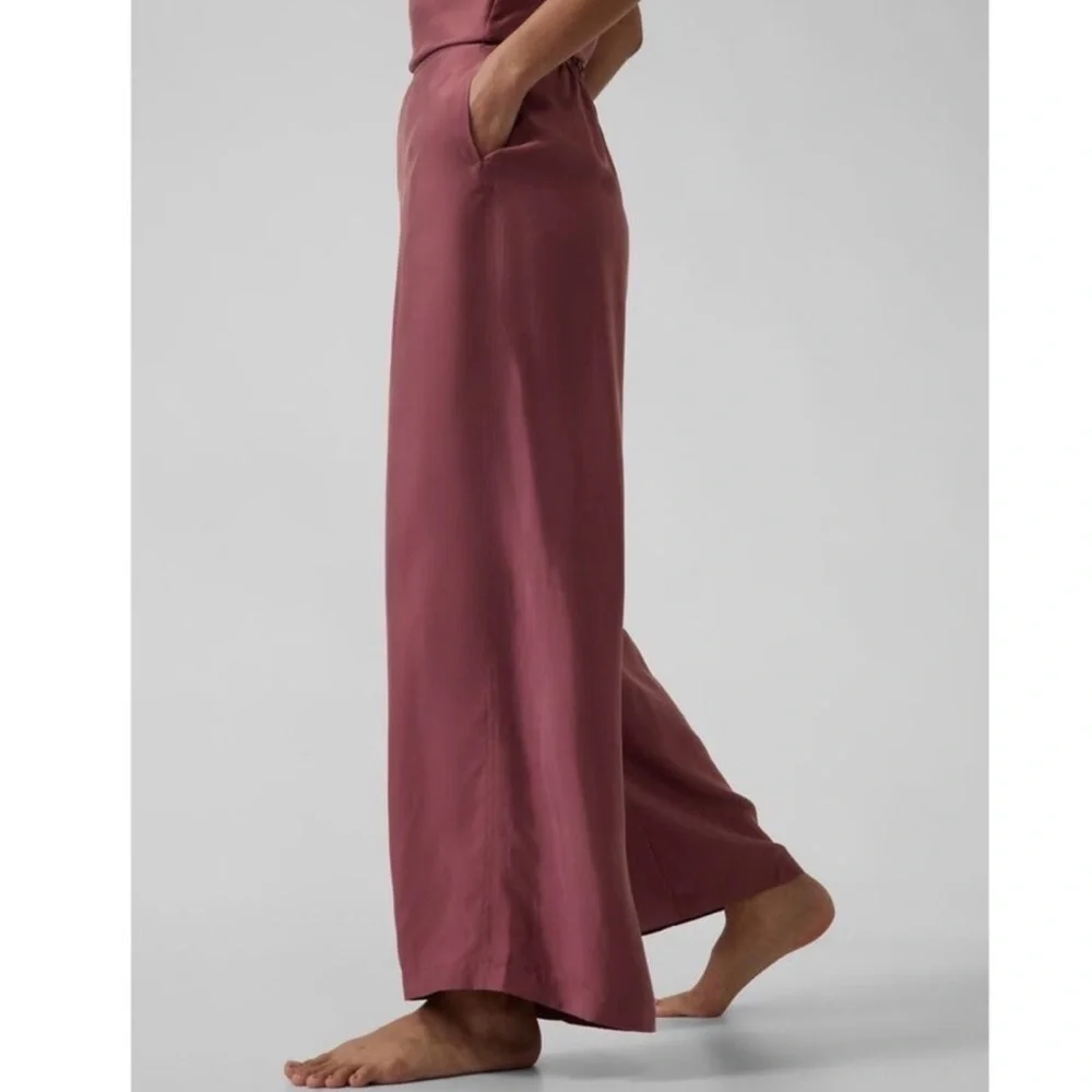 NWOT Athleta Calm Cool Silky Mauve Pant XL - Picture 3 of 6